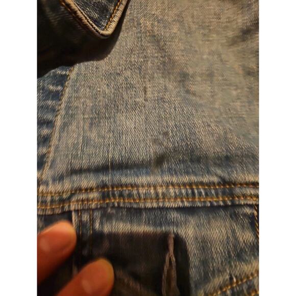Gap Women's Blue Jeans Jacket Stretch, L Wash Denim Y2K Vintage 2009 - Picture 6 of 16